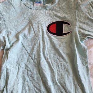 Champion embroidered patch shirt medium